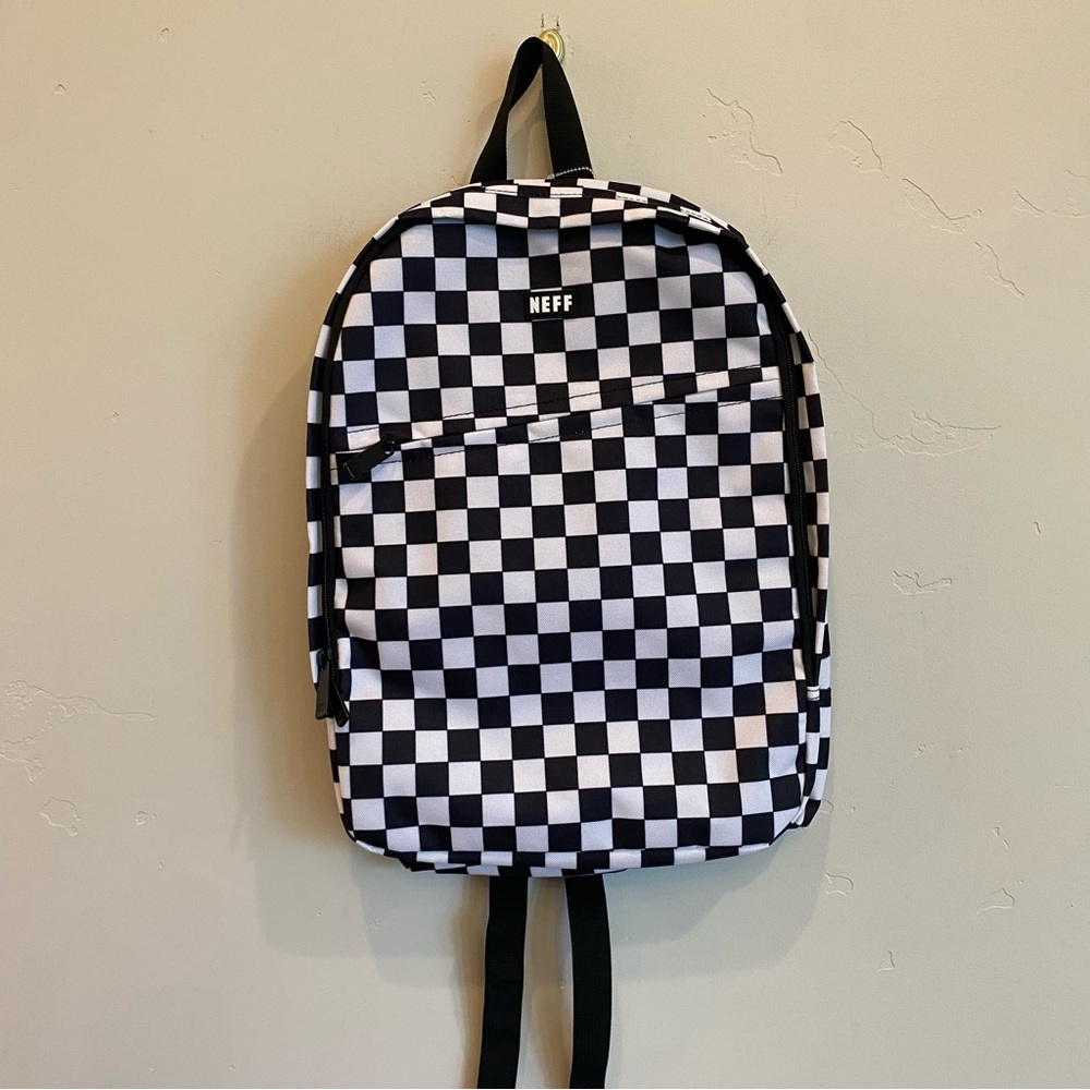NEEF Black & White Checkered Daily School Backpack